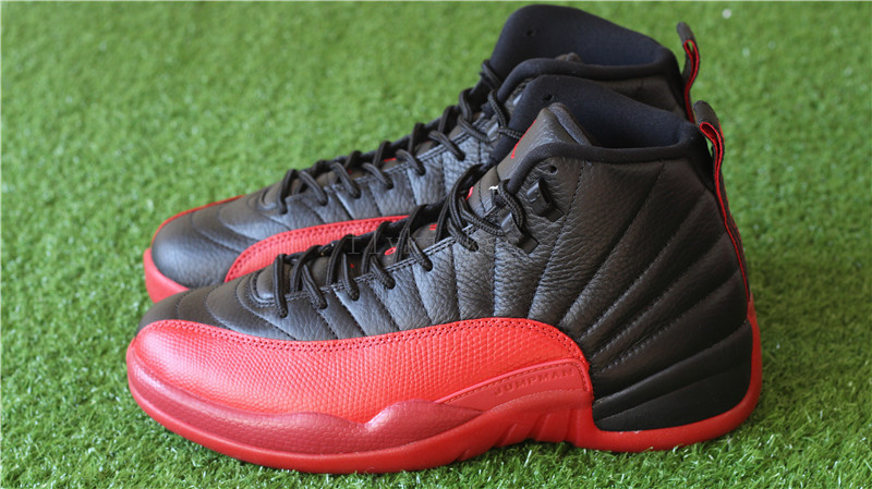 Air Jordan 12 Black Varsity Red Flu Game